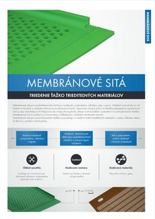 Titulný obrázok katalógu Membránové sitá