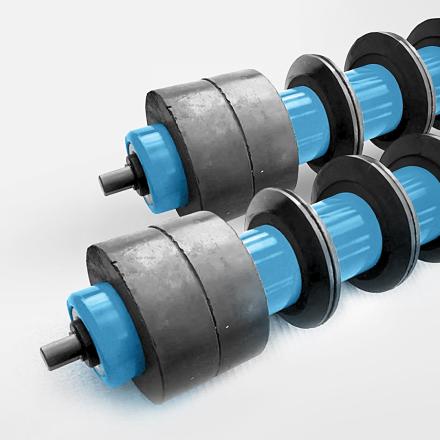 Diskovo kotúčové valčeky pre dopravníkové systémy